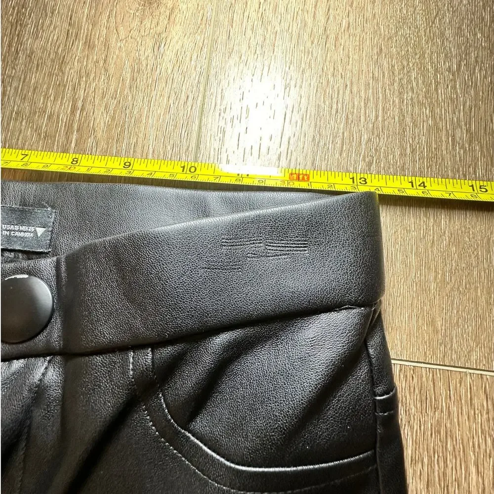 Zara High Waist Faux Leather Bootcut Pants Black Spring Style Size‎ Small